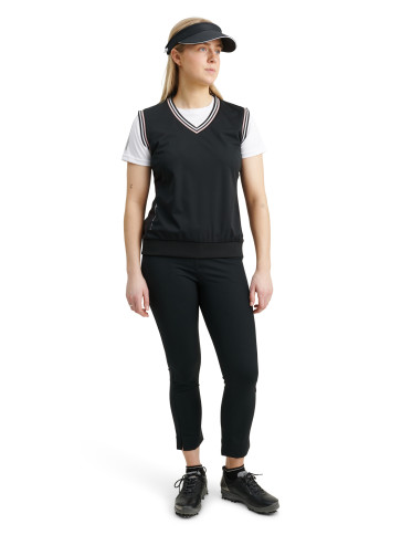 Abacus Womens Dornoch Hybrid Vest - Black/Begonia i str. Medium - (Kollektionsprøve) - (Vejl. udsalgspris er kr. 649,-)