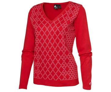 Cross Kick v-hals - Scarlet i str. Medium - (kollektionsprøve) - (vejl. udsalgspris = kr. 649)