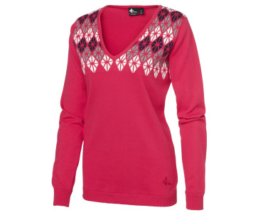 Cross Womens Scramble V-hals Dark Raspberry i str. Medium - (kollektionsprøve) - (vejl. udsalgspris = kr. 699)