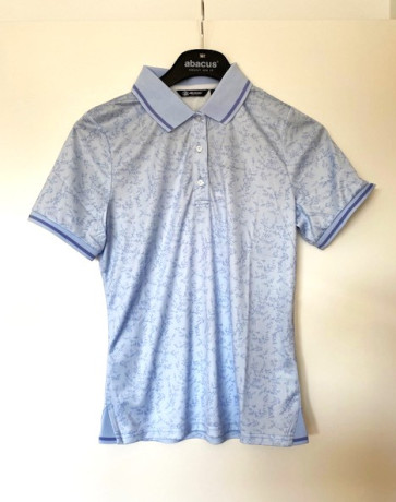 Abacus Womens Cherry Polo SS - Iceblue Flower i str. Medium - (Kollektionsprøve) - (Vejl. udsalgspris er kr. 449,-) 