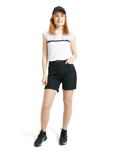 Abacus Womens Juliet Wing Polo - White Floral i str. Medium - (Kollektionsprøve) - (Vejl. udsalgspris er kr. 399,-) 