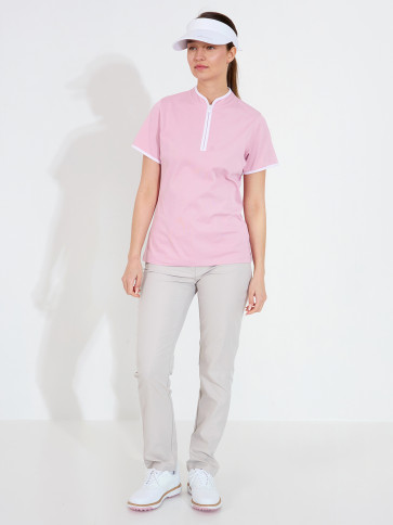 Abacus Womens Turnberry Polo SS - Dusty Pink i str. Medium - (Kollektionsprøve) - (Vejl. udsalgspris er kr. 449,-)