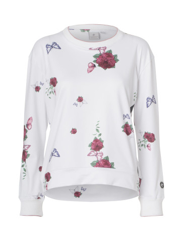 Cross Womens Active Crew Neck - Hvid i str. Small