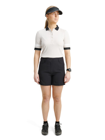Abacus Womens Brook Stripe Shorts - Sort i str. 38 - (Kollektionsprøve) - (Vejl. udsalgspris er kr. 649,-)