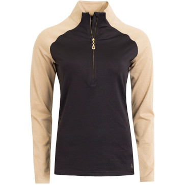 Green Lamb Dame Vind Pullover - Sort/Guld - str. Small