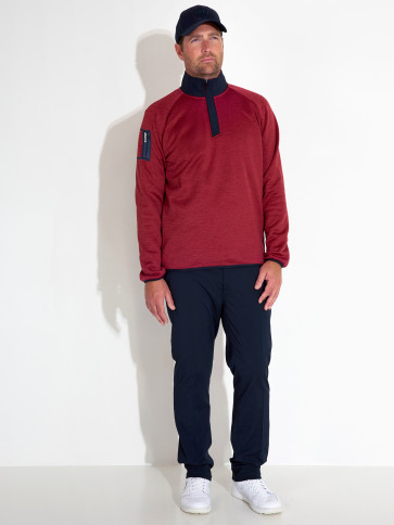 Abacus Mens Arden Midlayer - Cranberry i str. Large - (Kollektionsprøve) - (Vejl. udsalgspris er kr. 799,-)
