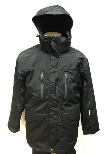 Abacus Herre Referee "Vinter" Regn Jakke - Sort (STORE i størrelsen: 1-1,5 nummer større)