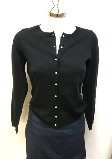 Abacus Dame Notts Strikket Cardigan - Sort i str. X/Small