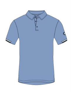 Cross Mens Brassie Polo - Bel Air Blue i str. Medium (Kollektionsprøve) - (Vejl. udsalgspris er kr. 599,-)