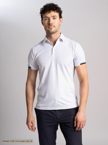 Cross 2025 Mens Chris Polo - Hvid i str. Small