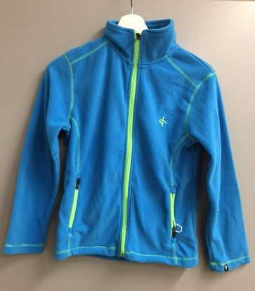 Cross Junior Fleece m/lynlås - blå i str. 150