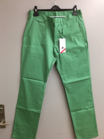 Cross Mens Ace Chinos - Mat Grøn - str. 34/34 - (kollektionsprøve) - (Vejl. udsalgspris = kr. 799,-)