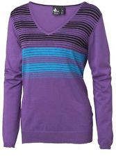 Cross Dame Fringe V-Hals - Str. Small i farven Lilla