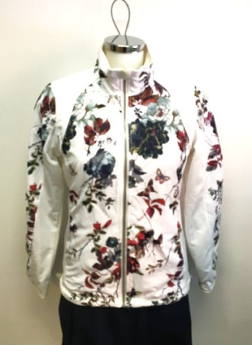 Abacus Dame Jigger vendbar Vind Jakke m/fuld lynlås - Flower