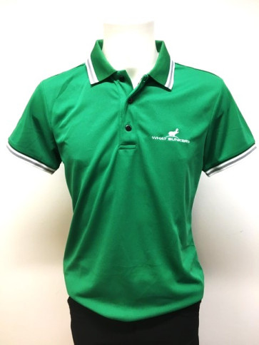 What Bunkers Herre Polo - Grøn m/Hvid/Grå Stripe