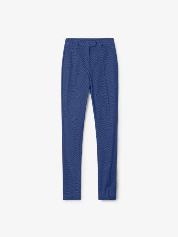 Cross Womens Lux 7/8 Chinos - Twilight Navy Check i str. 38 (Kollektionsprøve) - (Vejl. udsalgspris er kr. 799,-)