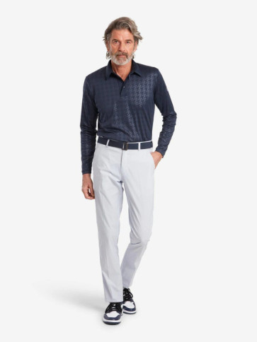 Cross Mens Pitch Polo LS - Navy i str. Large (Kollektionsprøve) - (Vejl. udsalgspris er kr. 699,-)