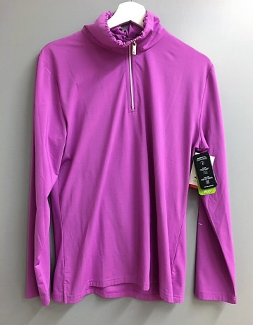 Rônnish Dame Thermo Zip Pullover m/rullekrave - Lilla - str. X/Large
