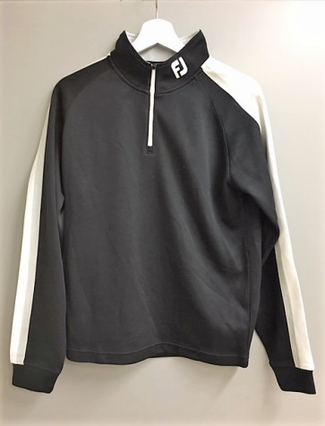 Footjoy Herre Vind Pullover - Sort/Grå/Hvid - str. Small