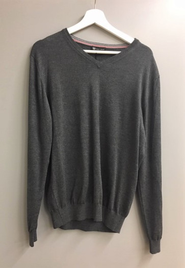 Palm Grove Herre Strik Sweater - Grå - str. Medium