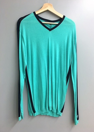 Cross Herre Strik Sweater - Water Fall - str. Large