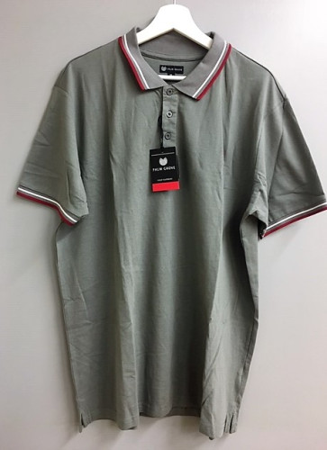 Palm Grove Herre Tipping Polo - Grå - str. Large