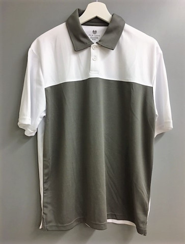 Palm Grove Herre Color Block Polo - Hvid/Grå - str. Medium