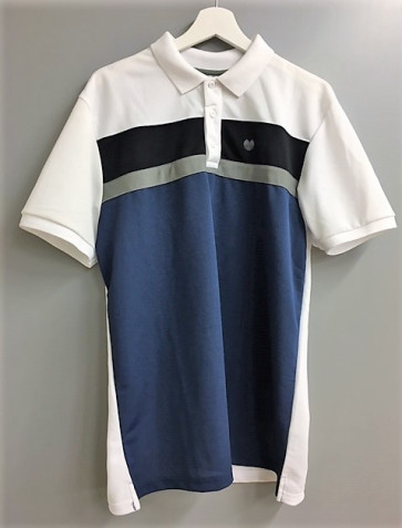 Palm Grove Herre Polo - Hvid/Sort/Grå/Blå - str. Large