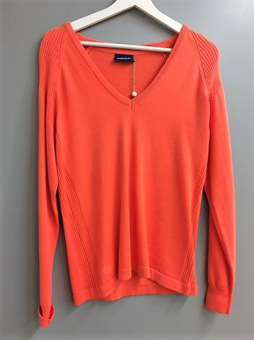 Daily Dame Strik Sweater - Orange - str. Medium