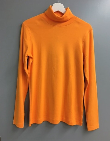 Daily Dame rullekrave bluse - Orange - str. X/Large