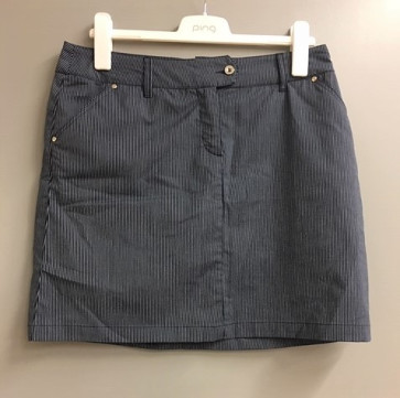 Palm Grove Dame Skort - Navy Stribet - str. Large