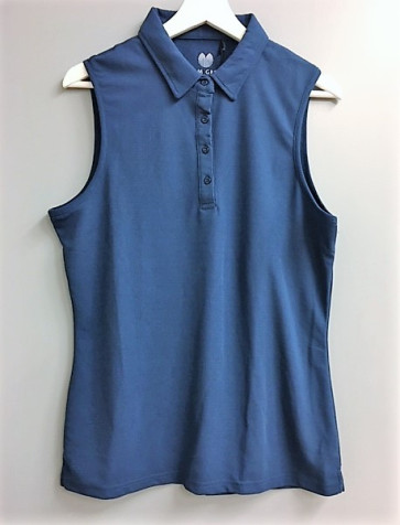 Palm Grove Dame Ærmeløs Polo - Navy - str. Large