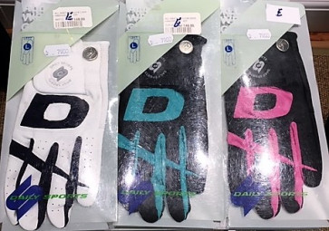 3 stk. Daily Sport All Weather Damehandske til VENSTRE hånd (HØJREHÅNDET spiller) - str. Large i farven Hvid/Sort