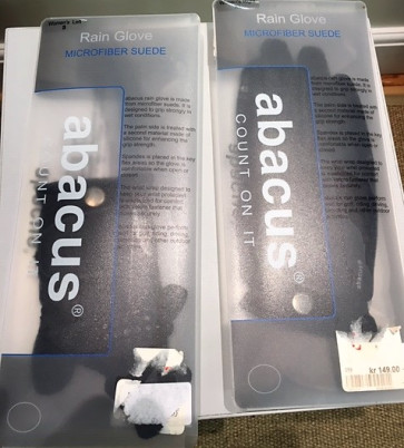 Abacus Dame regnhandske (1 stk.) til VENSTRE hånd (HØJREHÅNDET spiller) - str. Small - Sort