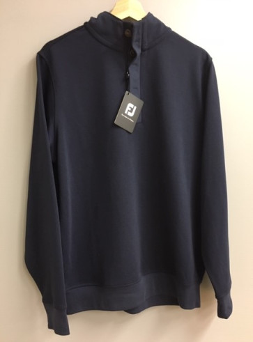 Footjoy Herre Spun Buttoned Pullover - Navy - str. Medium