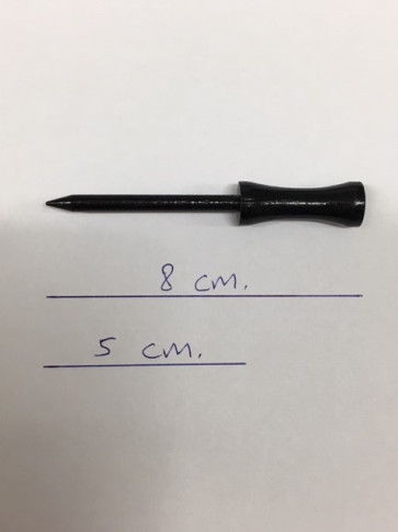 500 pack Castle Tees - Sorte 80mm.