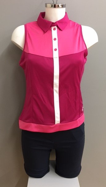 Cross Womens Polo SL - Cerise i str. Medium (Kollektionsprøve) (Vejl. udsalgspris = kr. 499)