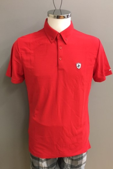 Cross Mens Merino Polo - Motor Red - str. Large (kollektionsprøve) (Vejl. udsalgspris = kr. 899)