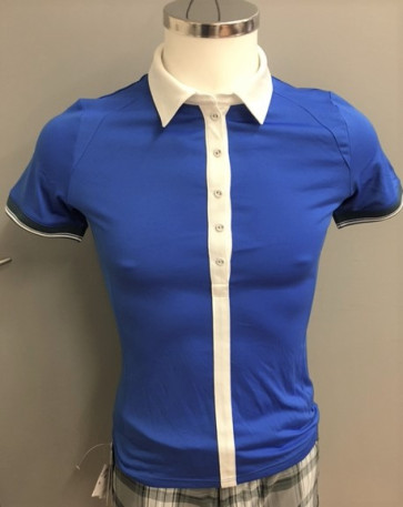 Cross Mens Polo - Blå i str. Medium