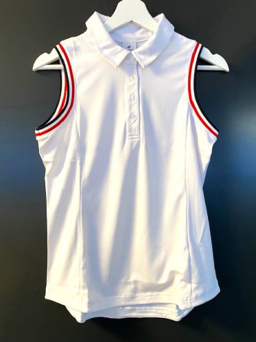 Cross Womens Nostalgia Polo SL - Hvid i str. Small (Kollektionsprøve) - (Vejl. udsalgspris er kr. 599,-)
