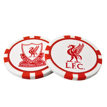 2 stk. Liverpool Poker Chip Ballmarker