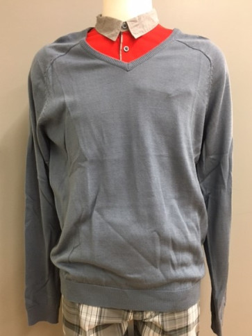 Cross Herre Classic V-Hals Premium - Flint Stone i str. Large - (kollektionsprøve) - (vejl. udsalgspris = kr. 799)