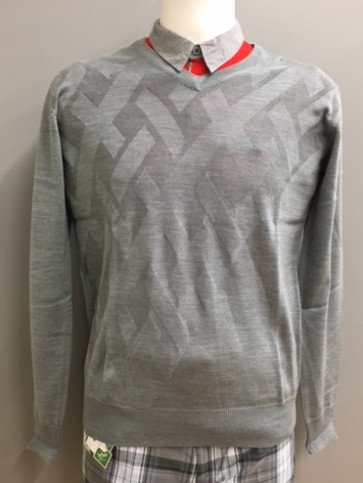 Cross Herre Marker V-Hals - Grå i str. Large