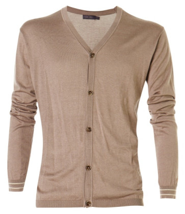 Cross Herre Ava Cardigan - Cinder i str. Large - (kollektionsprøve) - (vejl. udsalgspris = kr. 899)