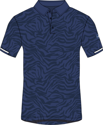 Cross Mens Brassie Polo - Navy Zebra i str. Large (Kollektionsprøve) - (Vejl. udsalgspris er kr. 599,-)