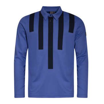 Cross Mens Valley Polo LS - Ampara Blue i str. Large (Kollektionsprøve) - (Vejl. udsalgspris er kr. 599,-)