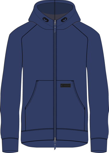 Cross Mens Ziggy Hoodie - Twilight Blue i str. 3XL