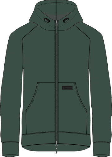 Cross Mens Ziggy Hoodie - Jungle Green i str. 2XL