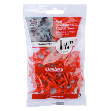 35pack Rød Masters Plastic 32mm Tees