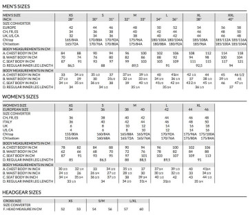 Størrelses Guide for Cross Tøj